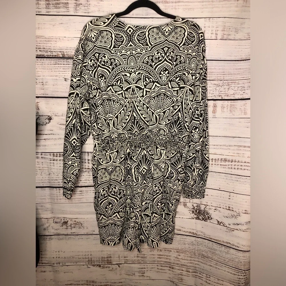 Cotton linen printed romper - Picture 6 of 13